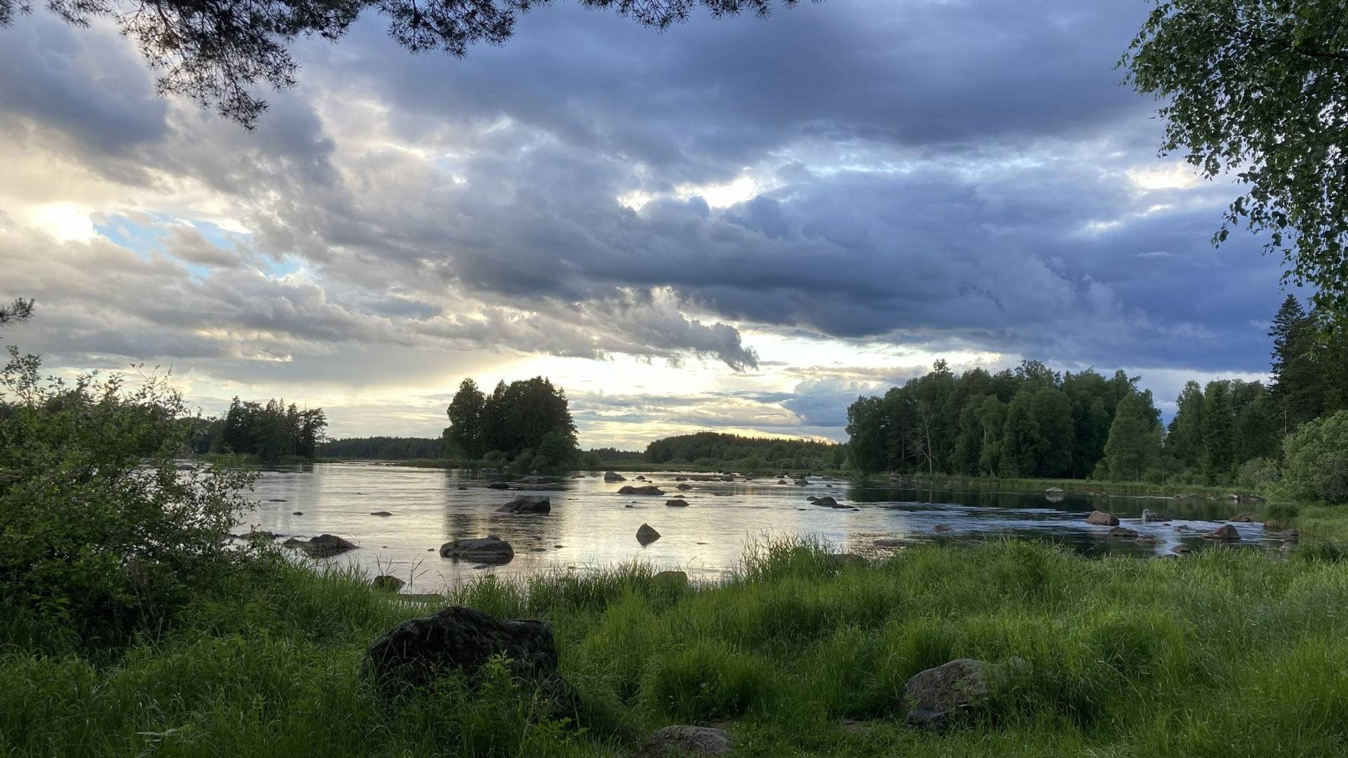 Utsikt längs Gästrikeleden i Färnebofjärdens nationalpark.