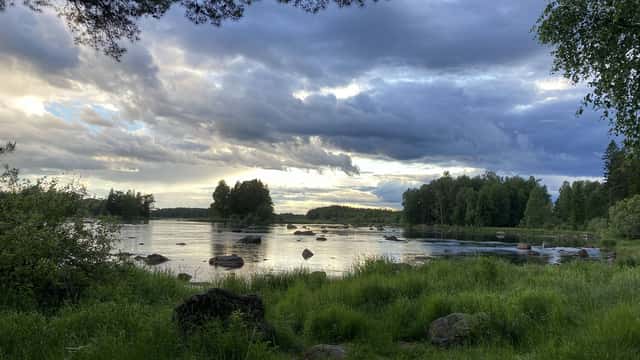 Utsikt längs Gästrikeleden i Färnebofjärdens nationalpark. 
