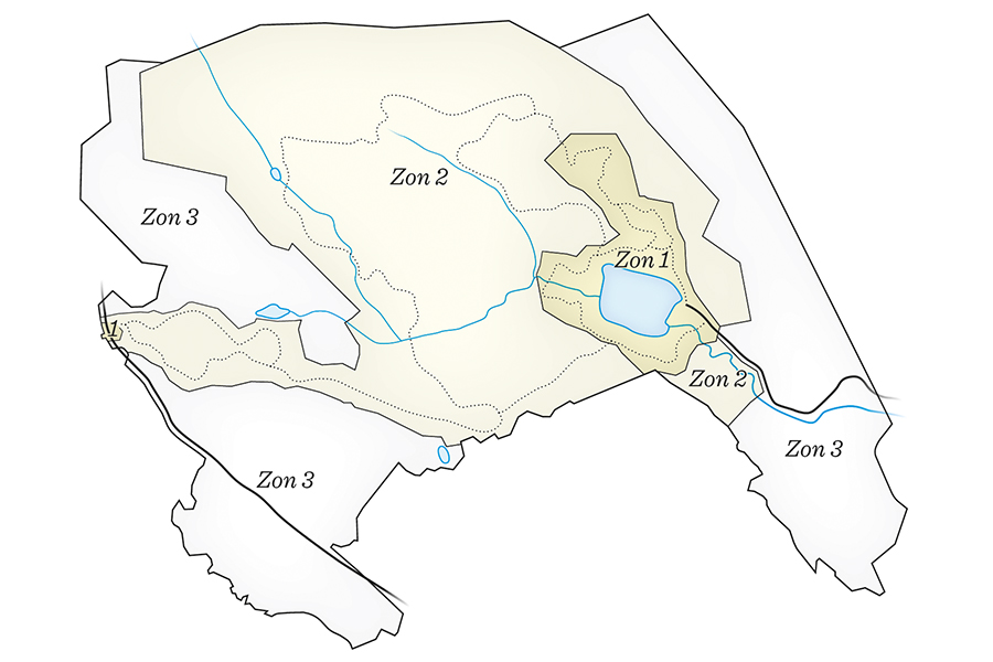 Map of zones.
