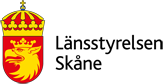 Der Verwaltungsrat des Landkreises in Skånes Logo.