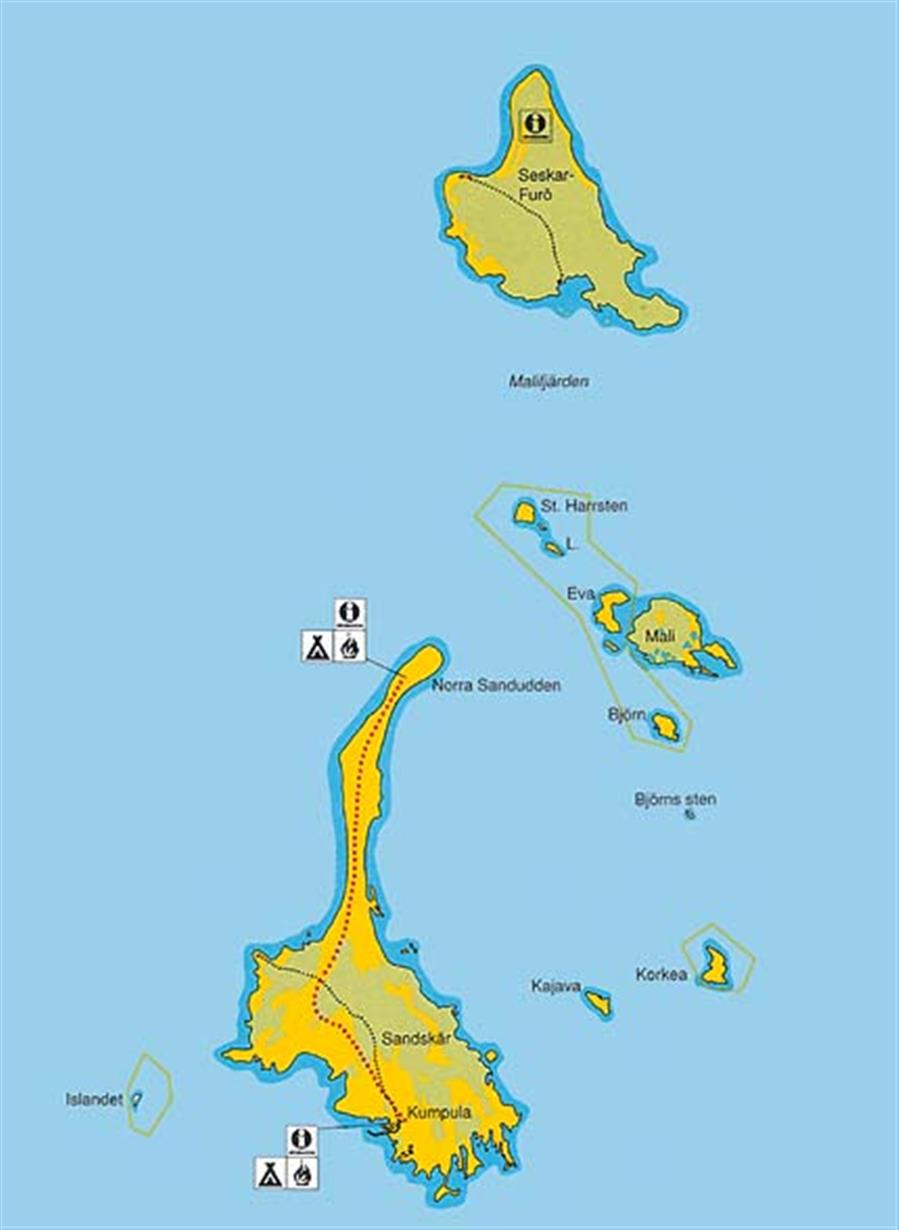Karte des Haparanda-Archipels.