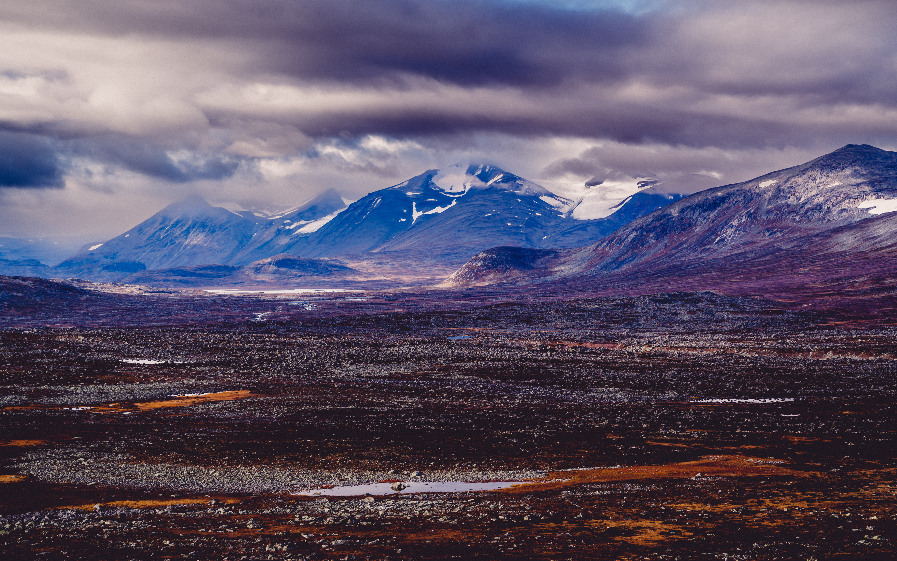 The high peaks of the Vuojnes part of Sarek. An important part of the world heritage Laponia.