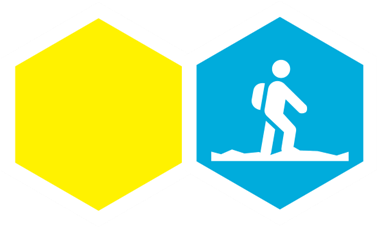 gul hexagon med lätt ledsymbol