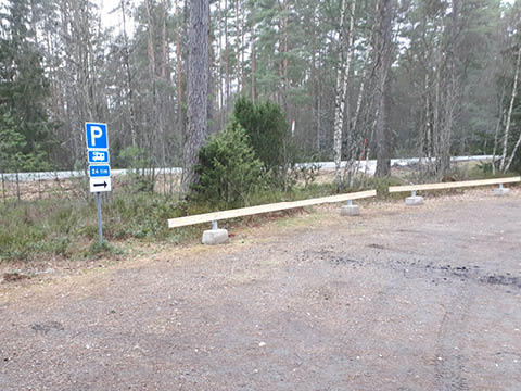 Foto ställplats för husbilar.