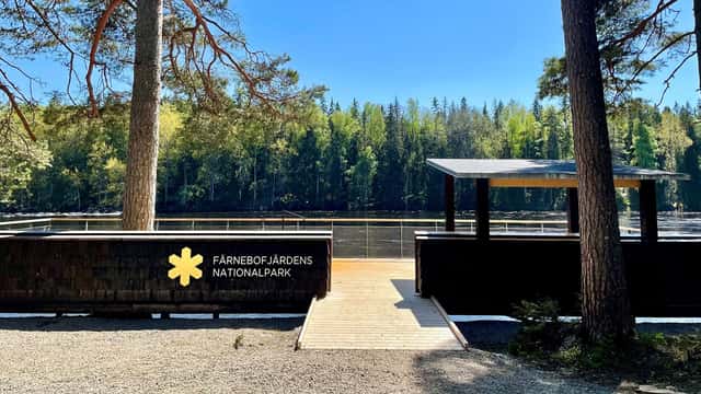 Länsstyrelsen Gävleborg Entré Balforsen i Färnebofjärdens nationalpark.