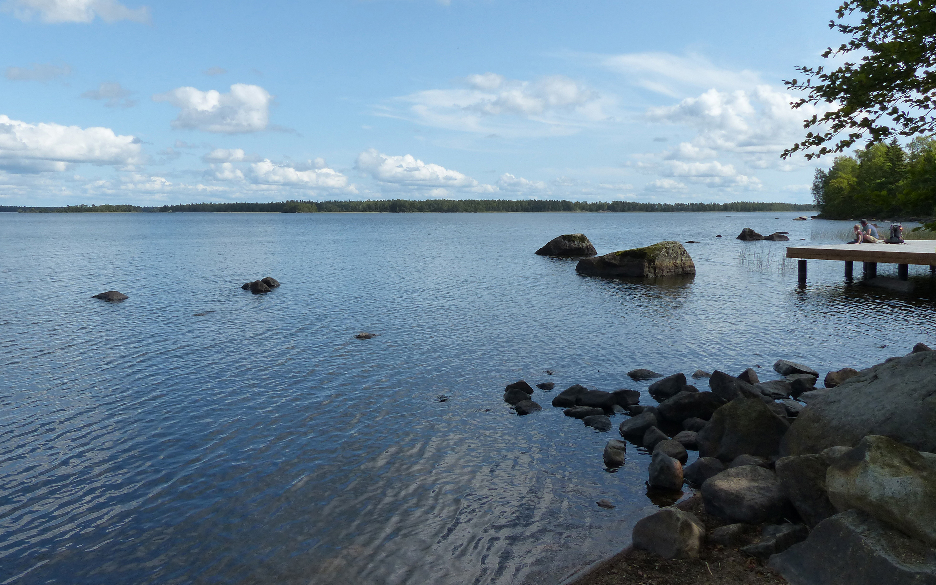 Brygga vid Åsnens sjösystem