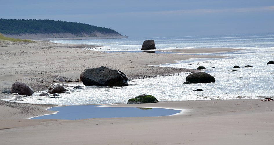 Stenar på en strand, Gotska Sandön nationalpark.