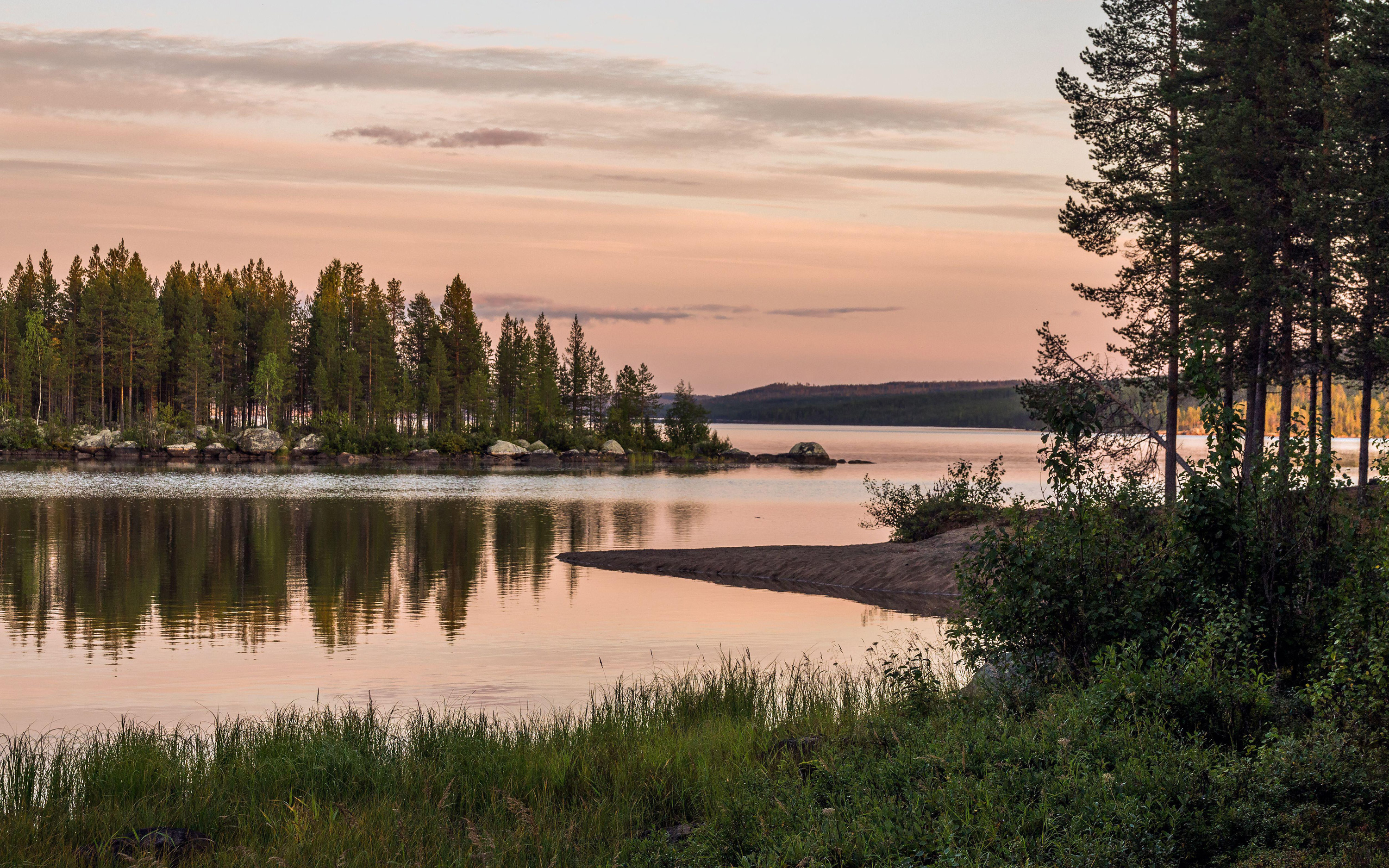 Kvällslandskap i Muddus nationalpark